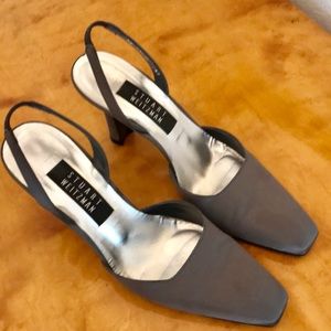 Stuart Weitzman Evening Sateen Slingback Heels